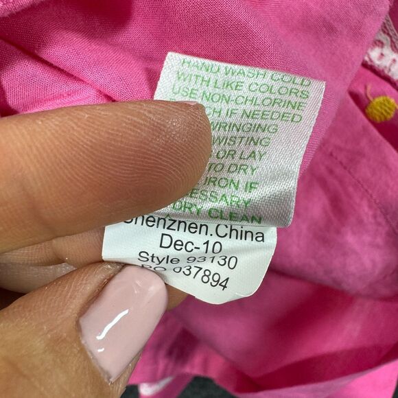 Lilly Pulitzer Bowen Dress Women's 2 Pink Embroidered Strapless Mini A-Line - Picture 7 of 8